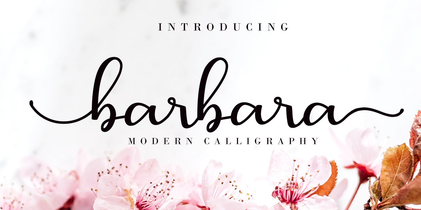 Пример шрифта Barbara Calligraphy
